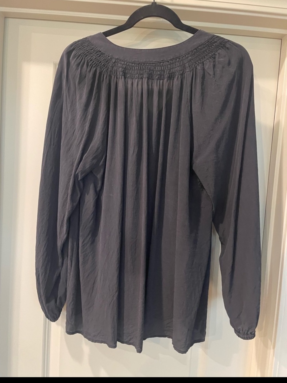 Lilly Pulitzer Black Long-Sleeve Henley Blouse - Picture 6 of 9